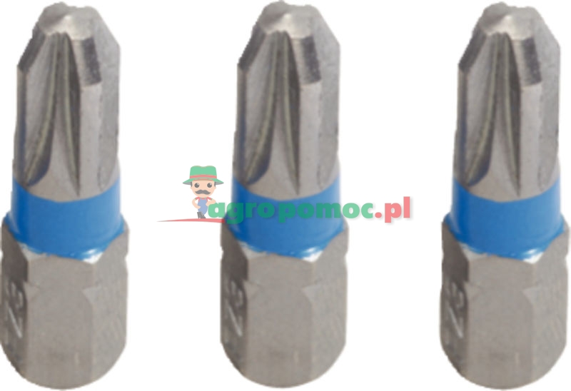 KS Tools 1/4" CHROMEplus® Bit für Kreuzschlitz-Schrauben PZ, 25mm, PZ2, 3er Pack