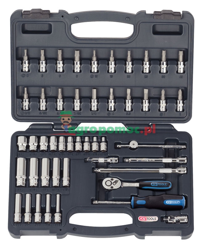 KS Tools 1/4" CHROMEplus® Steckschlüssel-Satz, 47-tlg.