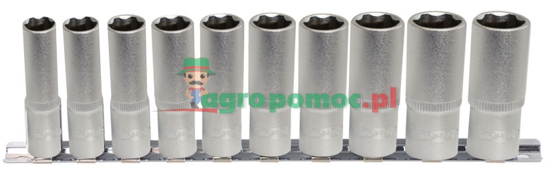 KS Tools 1/4" CLASSIC Sechskant-Stecknuss-Satz, lang, 10-tlg., 4-13mm