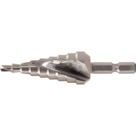 KS Tools 1/4" HSS Stufenbohrer-Bit, Ø 4-12mm