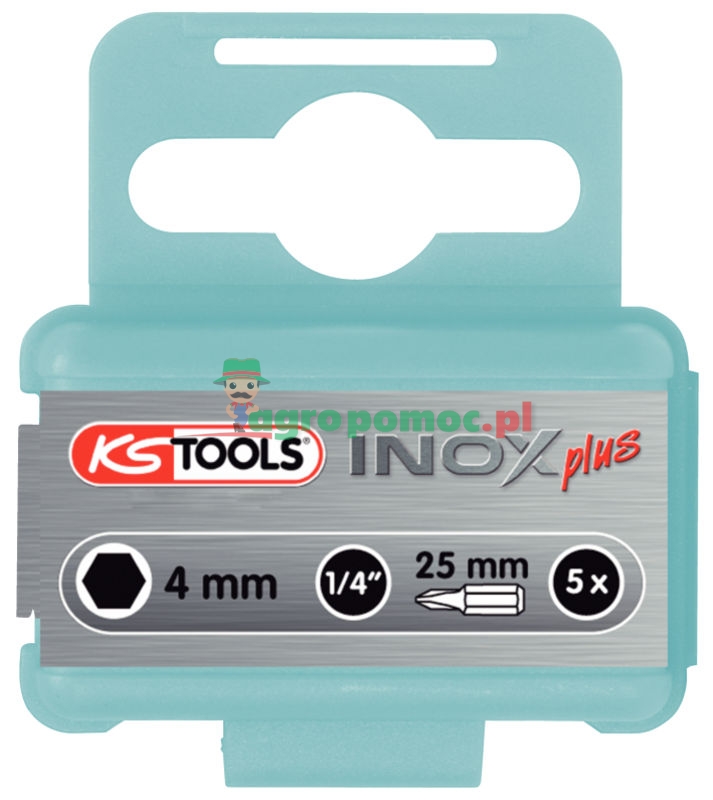 KS Tools 1/4" INOXplus® Bit für Innensechskant-Schrauben, 25mm, 5mm, 5er Pack