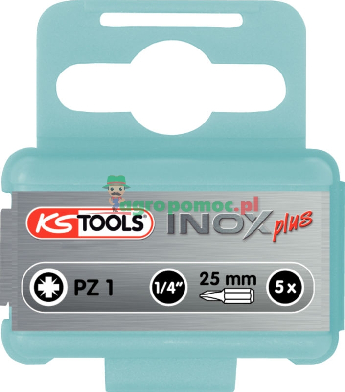 KS Tools 1/4" INOXplus® Bit für Kreuzschlitz-Schrauben PZ, 25mm, PZ2, 5er Pack