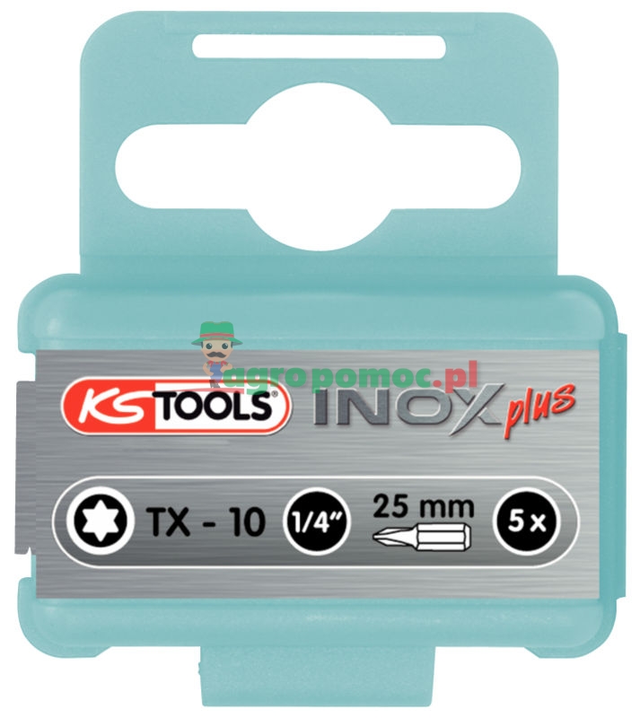 KS Tools 1/4" INOXplus® Bit für TX-Schrauben, 25mm, T10, 5er Pack