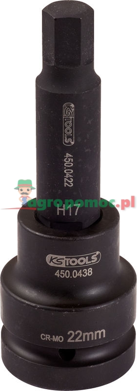 KS Tools 3/4" Kraft-Bit-Stecknuss für Innensechskant-Schrauben, lang, 24mm