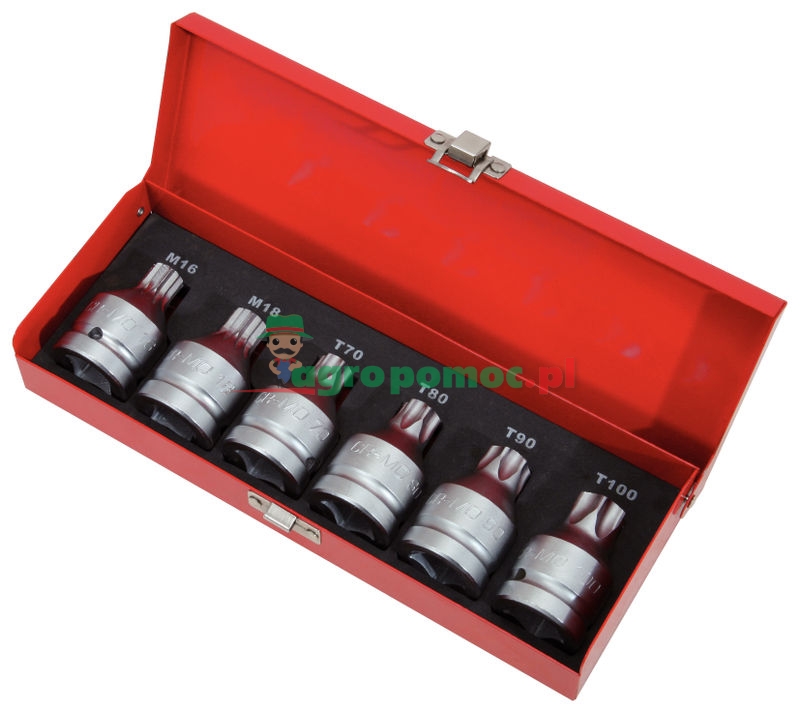 KS Tools 3/4" Kraft-Bit-Stecknuss-Satz, 6-tlg., TX+Vielzahn