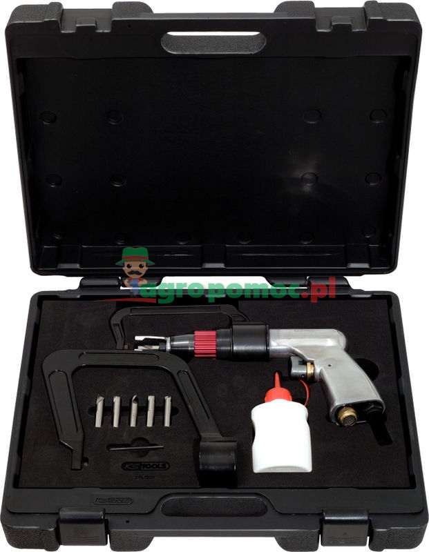 KS Tools 3/8" Druckluft-Schweißpunkt-Bohrermaschinen-Satz, 9-tlg.1600U/min, max.6,3bar