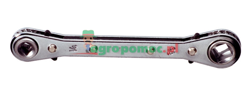 KS Tools 4in1 Kälte-Klima-Ratschenschlüssel, umschaltbar, 140mm