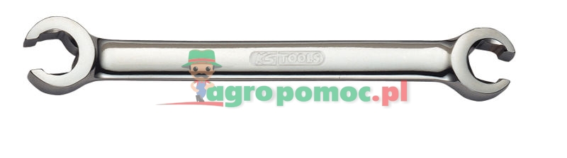 KS Tools CHROMEplus® Offener Doppel-Ringschlüssel, abgewinkelt, 7/16"x1/2"