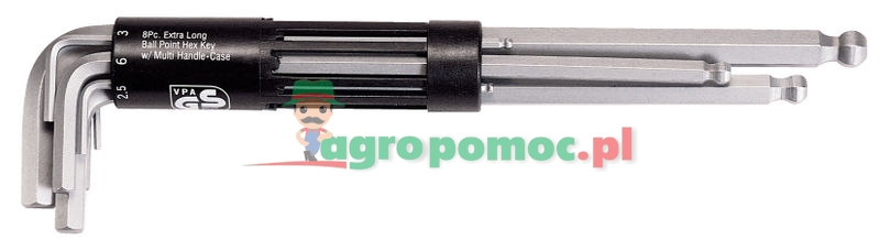 KS Tools CLASSIC 3 w 1Zestaw wkrętaków do śrub z wew. 6-kąt. - zestaw, bardzo dług