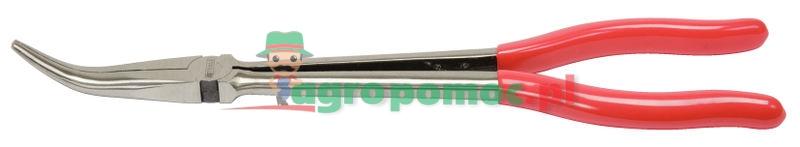 KS Tools CLASSIC Flachrundzange 45° gebogen, extra lang, 270mm