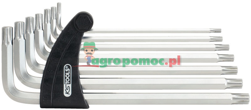 KS Tools CLASSIC RIBE®-Winkelstiftschlüssel-Satz, lang, 7-tlg., M4-M10