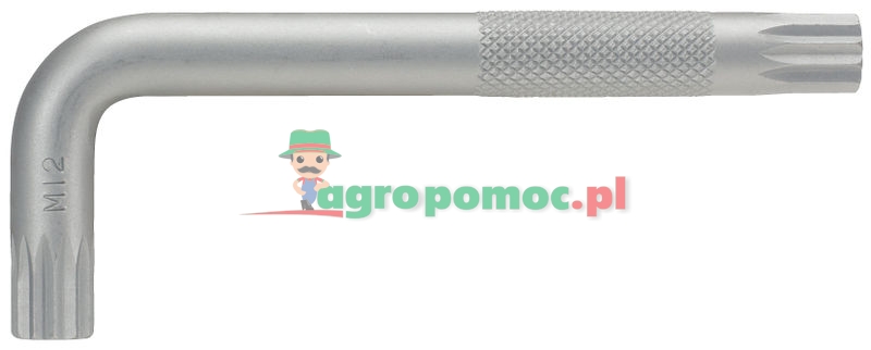 KS Tools CLASSIC Vielzahn (XZN®)-Winkelstiftschlüssel, kurze Ausführung, M8