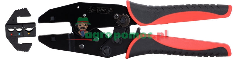 KS Tools Crimpzange für isolierte Kabelschuhe, 220mm