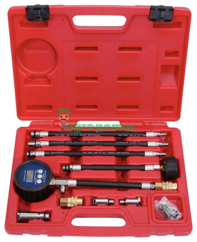 KS Tools Digitales Kompressions-Druckprüfgerät für Benzinmotoren, 10-tlg.