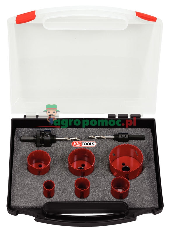 KS Tools Elektriker-Lochsägen-Satz in Kunststoffkassette, 8-tlg.