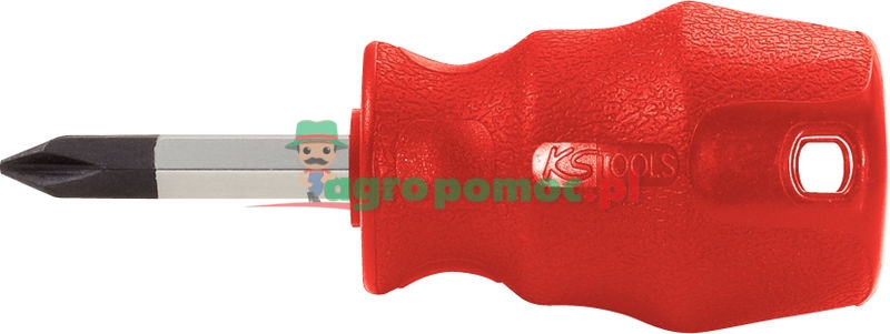 KS Tools ERGOTORQUE®basic Schraubendreher für Kreuzschlitzschrauben PZ, kurze Form, PZ2