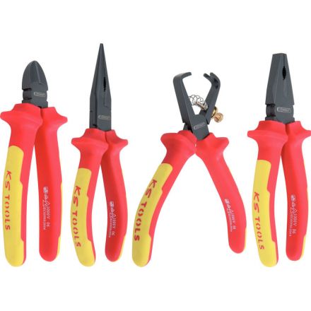 KS Tools ERGOTORQUE® VDE Zestaw szczypiec, 4-el.
