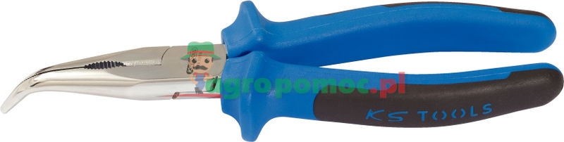 KS Tools ERGOTORQUEplus® Flachrundzange, gebogen, 210mm