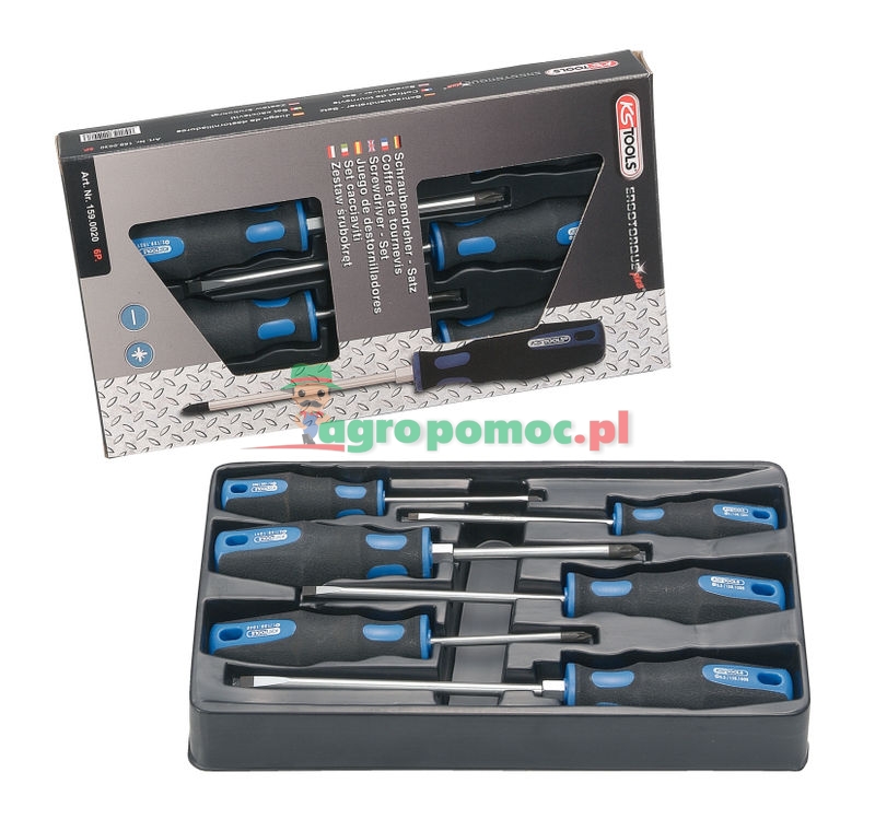 KS Tools ERGOTORQUEplus® Schraubendreher-Satz, 6-tlg., PZ+Schlitz