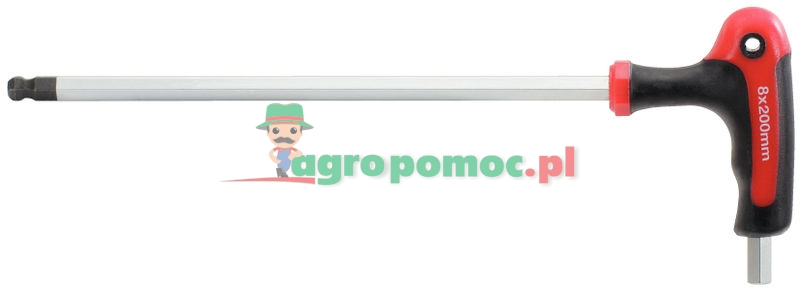 KS Tools ERGOTORQUEplus® T-Griff-Kugelkopf-Innensechskant-Winkelstiftschlüssel-Satz, 9-tlg., 2-12mm