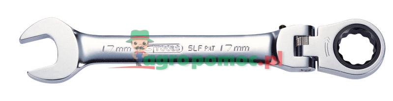 KS Tools GEARplus® Gelenk-Ratschenringmaulschlüssel, feststellbar, 10mm