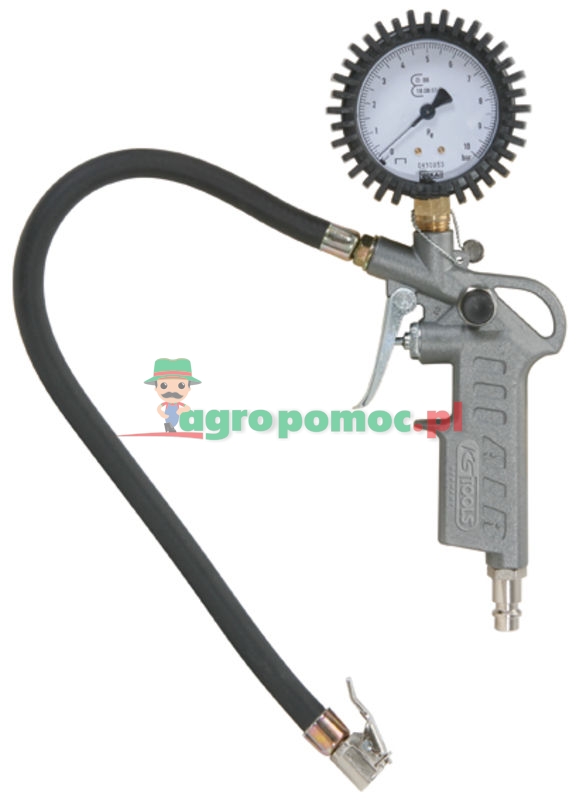 KS Tools Geeichter Druckluft-Reifenfüllmesser, 0-12bar