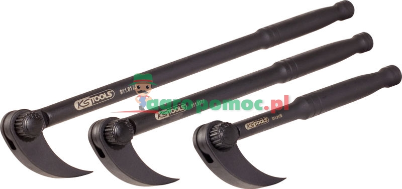 KS Tools Gelenk-Rollkopf-Montierhebel-Satz, 3-tlg., 250-400mm