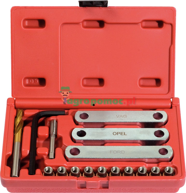 KS Tools Gewinde-Reparatursatz M9 x 1,25 für Bremsattel-Führungsbolzen, 16-tlg.