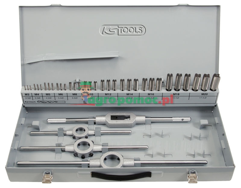 KS Tools HSS Gewindeschneidwerkzeug-Satz in Industriekassette, 54-tlg.