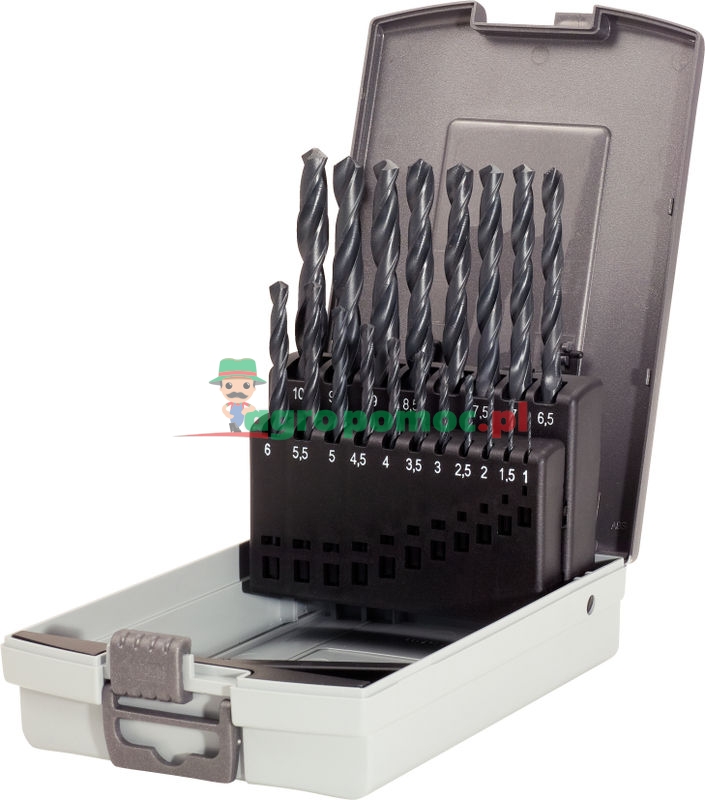 KS Tools HSS-R Spiralbohrer-Satz in Kunststoffkassette, 19-tlg., 1-10mm