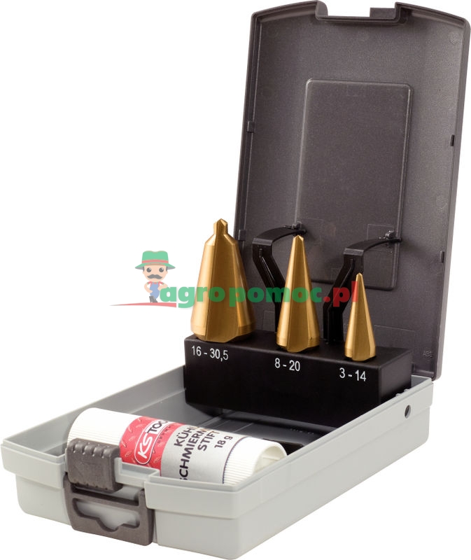 KS Tools HSS TiN Blechschälbohrer-Satz in Kunststoffkassette, 4-tlg.