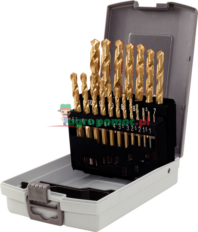 KS Tools HSS TiN Spiralbohrer-Satz in Kunststoffkassette, 19-tlg., 1-10mm