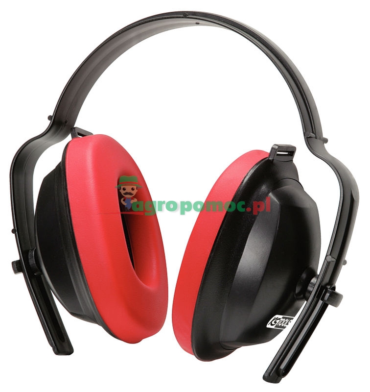 KS Tools Kapselgehörschutz mit Kopfbügel-rot, SNR-Dämmwert 19 dB