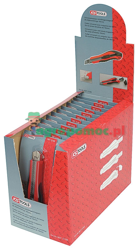 KS Tools Komfort-Abbrechklingen-Messer-Display, 24-tlg.