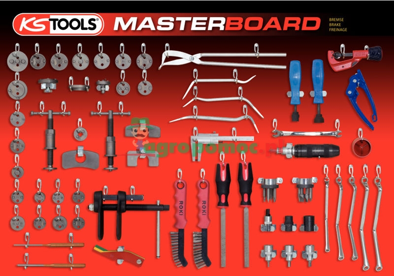 KS Tools MASTERBOARD Werkzeugordnungsystem-Bremsen, 71-tlg.