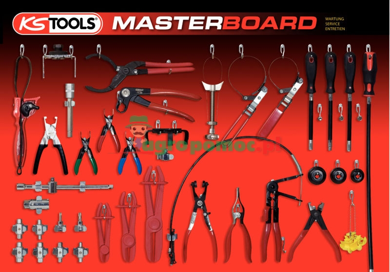 KS Tools MASTERBOARD Werkzeugordnungsystem-Service, 35-tlg.