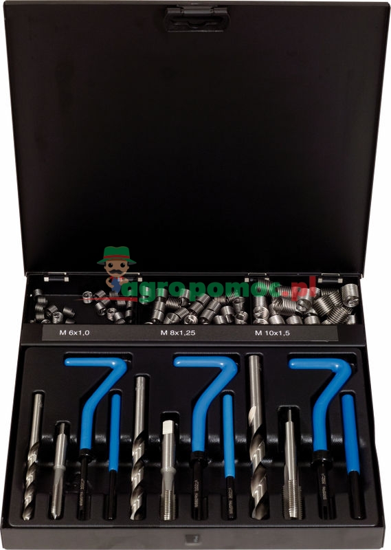 KS Tools Nirostahl Gewinde-Reparatur-Satz M6-M10, 87-tlg.