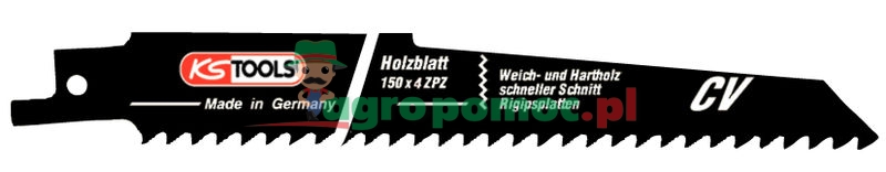 KS Tools Säbelsägeblatt AEG, Bosch, Metabo, CV,  L=150mm, 6,3mm, 5er Pack