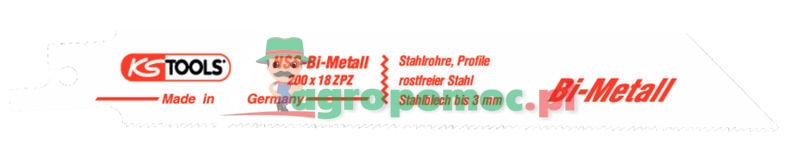 KS Tools Säbelsägeblatt AEG, Bosch, Metabo, L=200mm, 1,4mm, 5er Pack