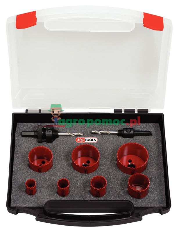 KS Tools Sanitär-Lochsägen-Satz in Kunststoffkassette, 9-tlg.