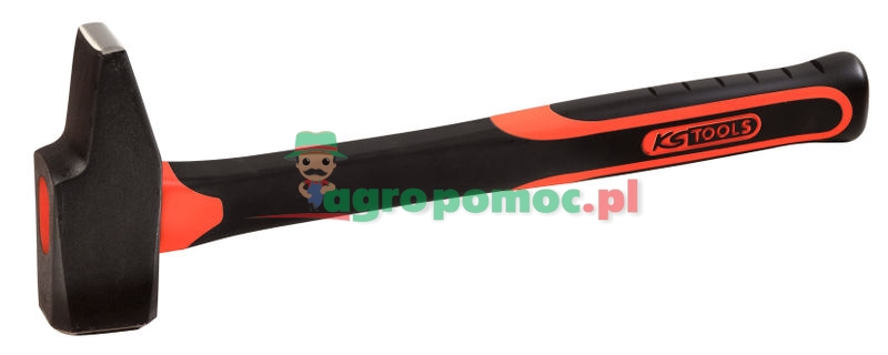 KS Tools Schlosserhammer, französische Form mit Fiberglasstiel, 250g