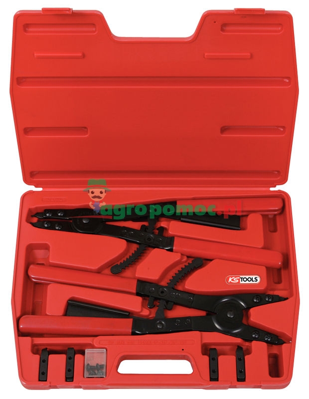 KS Tools Seegeringzangen-Satz mit Ratschenfunktion, 14-tlg.