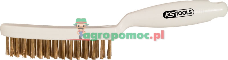 KS Tools Stahlborsten-Handdrahtbürste 3-reihig, 285mm