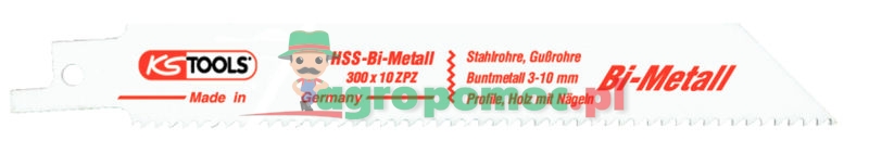 KS Tools Stichsägeblatt AEG, Bosch, Metabo, L=300mm, 2,5mm, 5er Pack