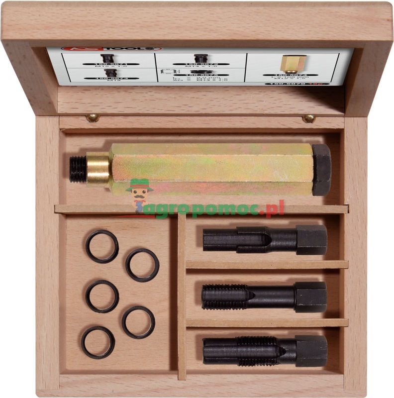 KS Tools THREADfix Reparatur-Satz M12 x 1,5 für Lambdasonden, 9-tlg.
