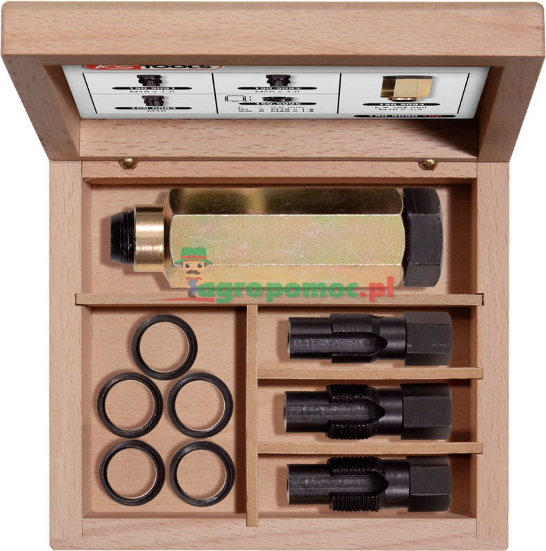 KS Tools THREADfix Reparatur-Satz M18 x 1,5 für Lamdasonden, 10-tlg.
