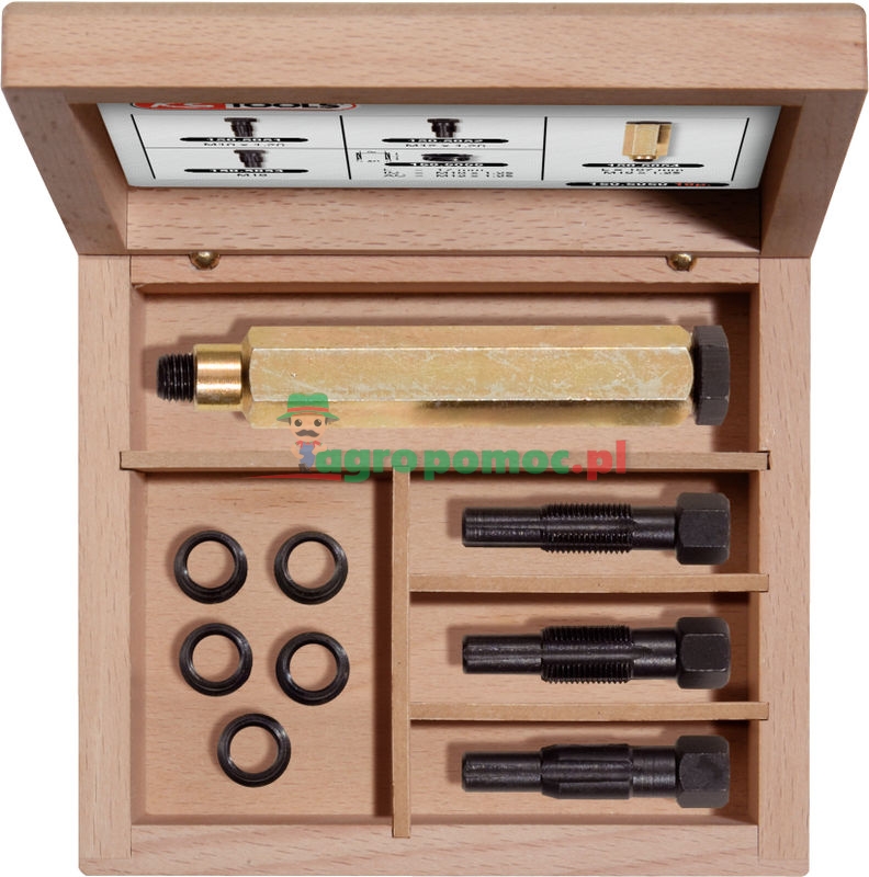 KS Tools THREADfixReparatur-Satz M10 x 1,25 für Glühkerzen, 9-tlg.