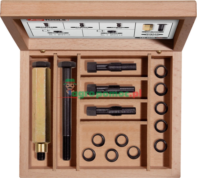 KS Tools THREADfixReparatur-Satz M10 x 1 für Glühkerzen, 15-tlg.