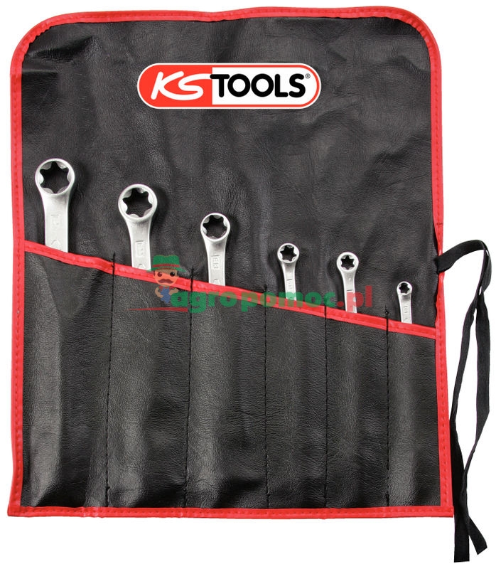 KS Tools TX-E-Doppel-Ringschlüssel-Satz, 6-tlg., E6xE8-E20xE24