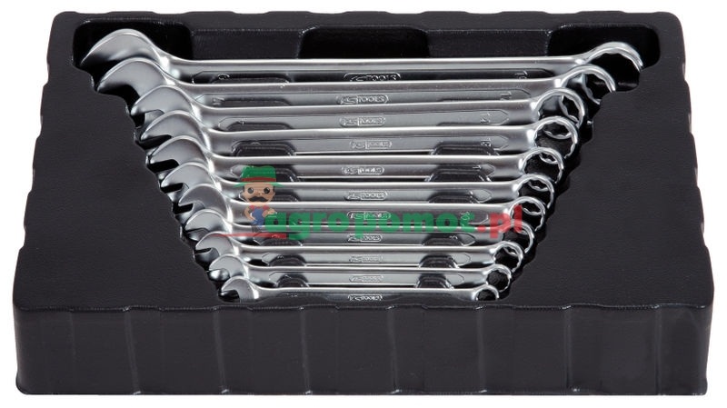 KS Tools ULTIMATEplus Ringmaulschlüssel-Satz, abgewinkelt, 12-tlg., 8-19mm